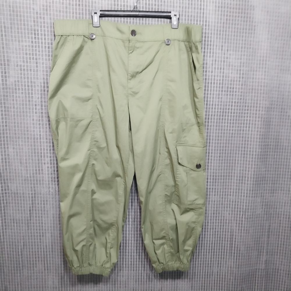 New Free Assembly Womens Cargo Jogger Pants XXL 20 Green